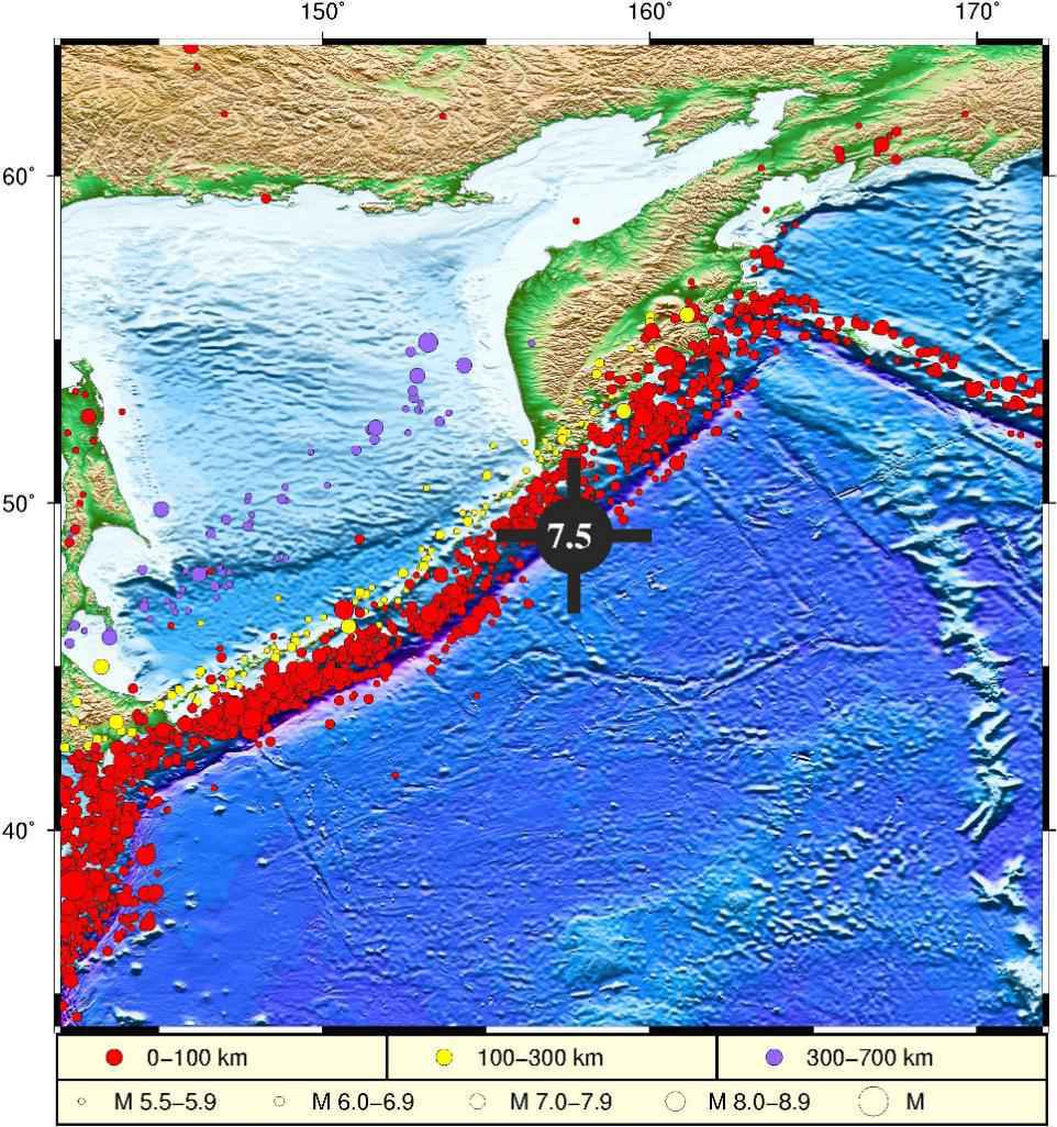千岛群岛以东海域地震已引发局地海啸 不影响我国沿岸