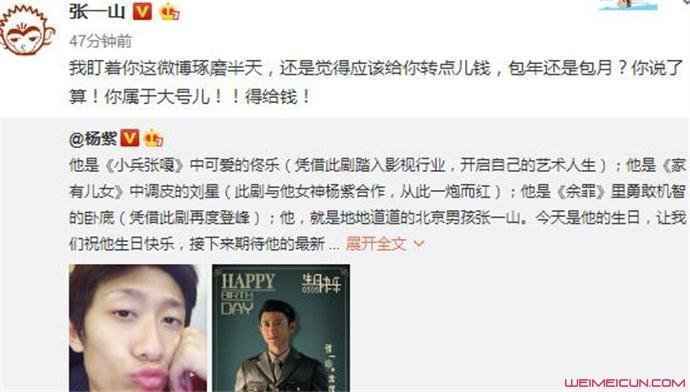 杨紫为张一山庆生的文案是什么 杨紫为张一山庆生为什么火了