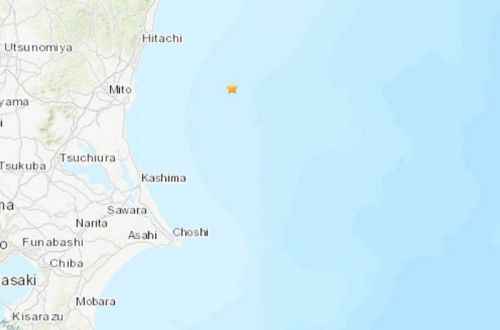 日本本州东岸近海发生5.8级地震 震源深度30.4公里