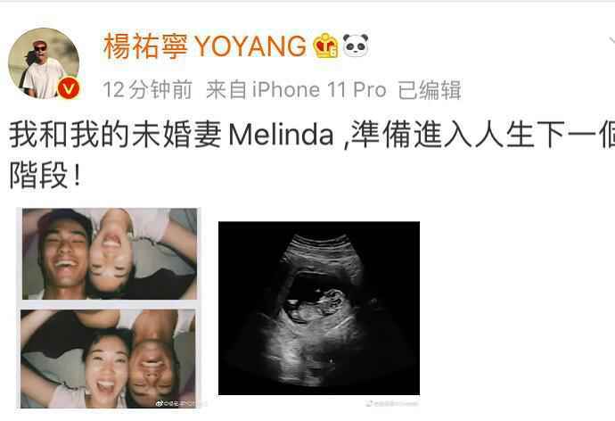 杨祐宁当爸怎么回事 杨祐宁圈外未婚妻个人资料照片家境背景遭扒