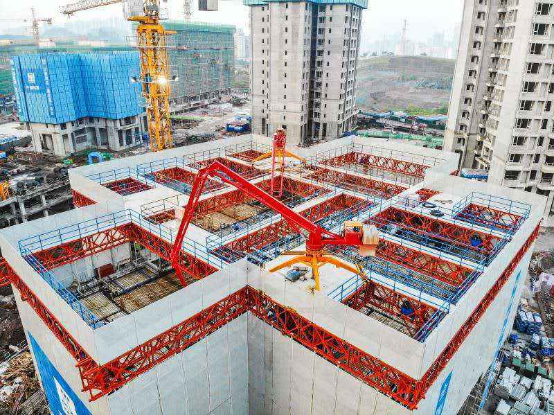 我国首台“住宅造楼机”80分钟可造一层楼