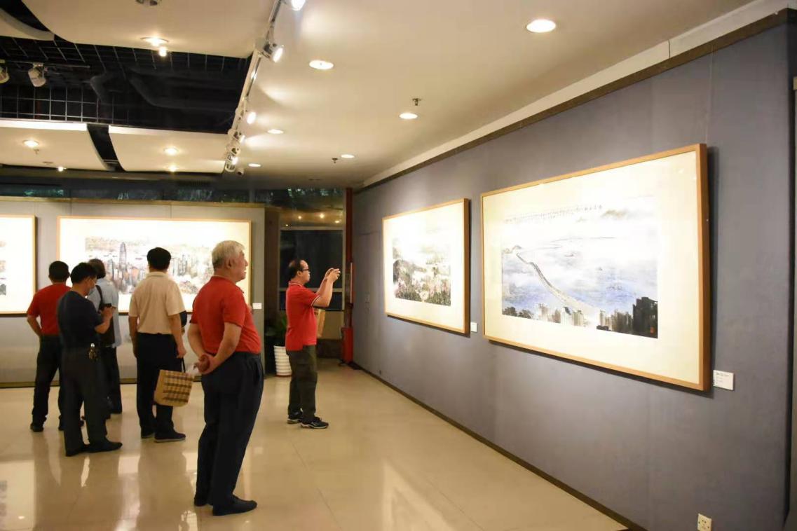 广州百位画家用山水画描绘“美丽大湾区”