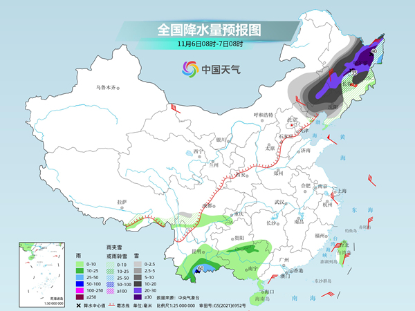 东北强降雪今日进入最强时段 南北方大面积气温创新低